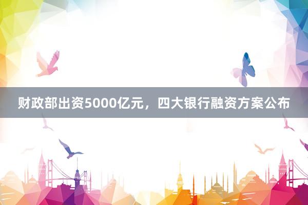 财政部出资5000亿元，四大银行融资方案公布