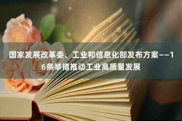 国家发展改革委、工业和信息化部发布方案——16条举措推动工业高质量发展