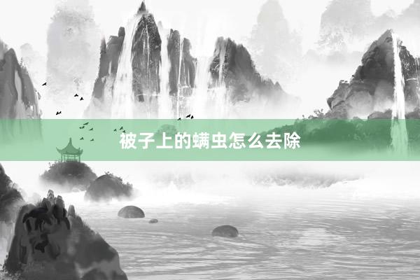 被子上的螨虫怎么去除