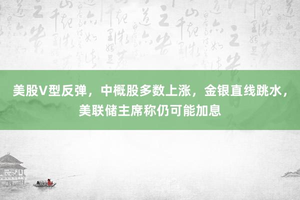美股V型反弹，中概股多数上涨，金银直线跳水，美联储主席称仍可能加息
